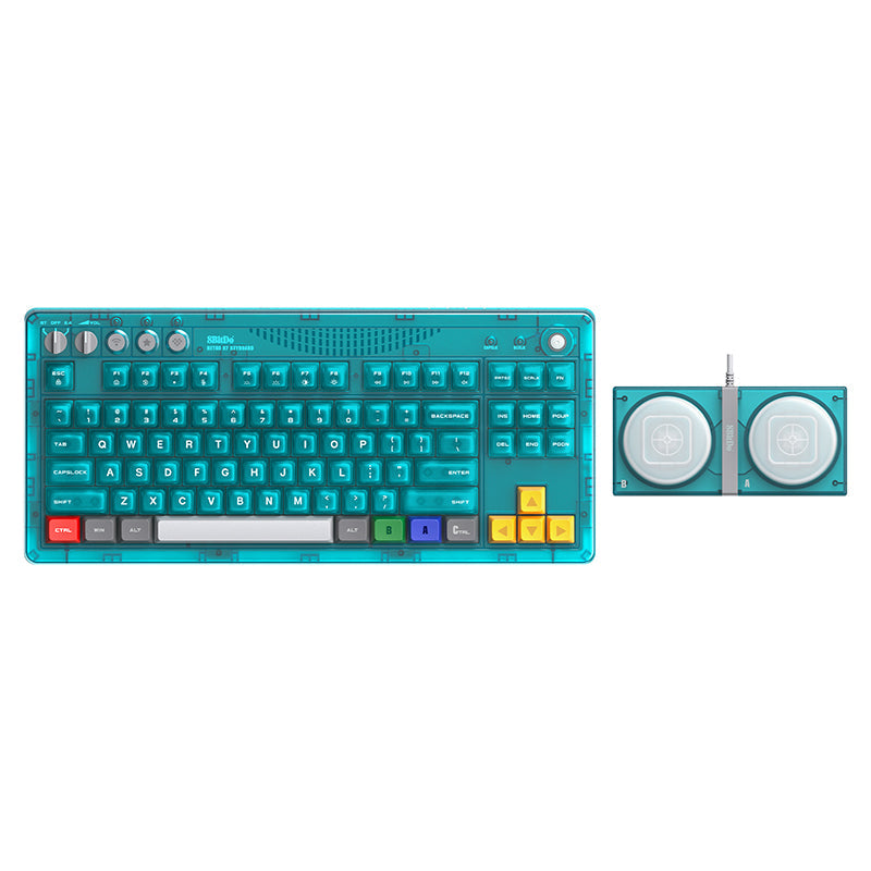 8BitDo Retro 87 Keyboard - Clear Blue image 1